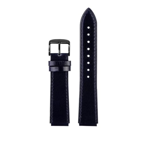 Correa de reloj cuero vintage 18 mm azul para series F91W y AE-1200