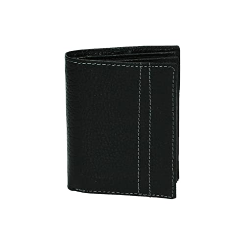 Portefeuille en cuir homme S549 petit sac maroquinerie Espagne noir