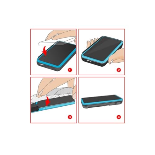 Image of Hzxkqmil Transparent Protective Case for Nintendo New 2DS XL /LL Console | Clear Crystal Hard Shell Protective Cover + 1 Set Screen Protectors Film and 4 Stylus Pen Accessories for New 2DSXL New 2DSLL