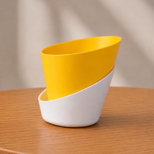 Image of Urban Upvan 4 Inch Self Watering Pot with Jade Plant | Indoor Decorative Planter with Drainage System | Ideal for Home, Office & Desk Decor | Yellow