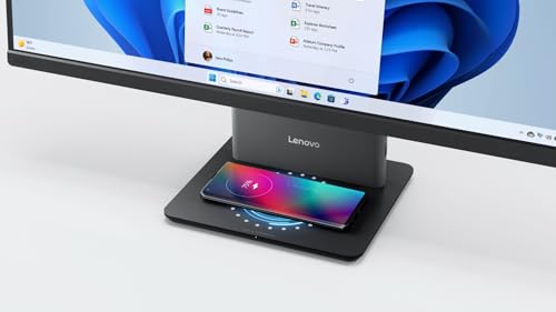 Image of Lenovo IdeaCentre All-in-One Desktop Computer, 27 inch FHD Touchscreen, 6-core AMD Ryzen 5 8645HS, 64GB DDR5, 1TB SSD, Wi-Fi 6, HDMI in&Out, Wireless Charging Base, Wireless KB&Mouse, Windows 11 Home