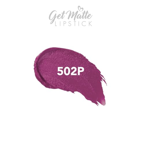 Image of Blue Heaven Get Matte Lipstick, Long Lasting, Light Weight Lipsticks for Women, Moisturizing Matte Lipstick for Women - 502P, 4g