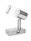 lighteu, 12V 2W A2 USB Decken- / Wandstrahler, Nickel-Finish, Nachttischlampe, Leseleuchte drehen und schwenken mit Touch-Schalter Dimmbares warmes weißes/blaues Licht für Yacht, Caravan, RV