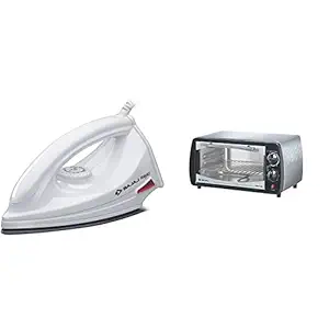 Bajaj Majesty DX 6 1000-Watt Dry Iron (White) & Bajaj 1000TSS OTG, 10 Litre