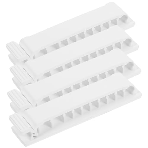 Hemobllo 4pcs Clips Adhesivos para Cables para Gestión de Cables en Escritorio, Organizador de Cables Duradero para Oficina, Hogar y Auto, Fácil de Usar, Versátil, Blanco miniatura 1