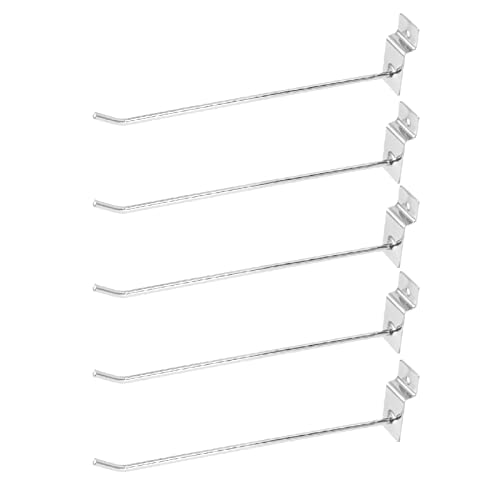 BAFOVY 50Pcs Supermarket Shelf Hook, Iron Strong Flat Tip Peg Board Hook, Slatwall Hanger, Attractive Display Organizer Panel for Home Tools