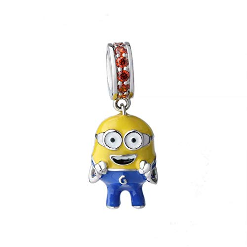 Charm Colgante Minion de Plata de Ley, Regalo Ideal para Pulseras