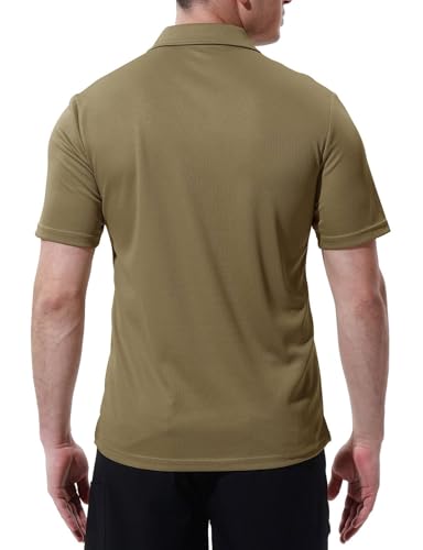 Image of Rdruko Men's Polo Shirts Short Sleeve Quick Dry Outdoor Golf Sports Shirts with Pocket