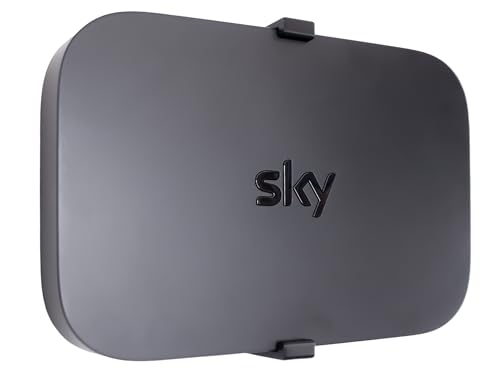 Decoralin Sky Q Mini Box Wall Mount Bracket Compatible with Sky Q Mini EM150 32D0xx 32D1xx Install Behind TV or on Wall Space-Saving Holder with Screws & Fixings Easy Ventilated Design