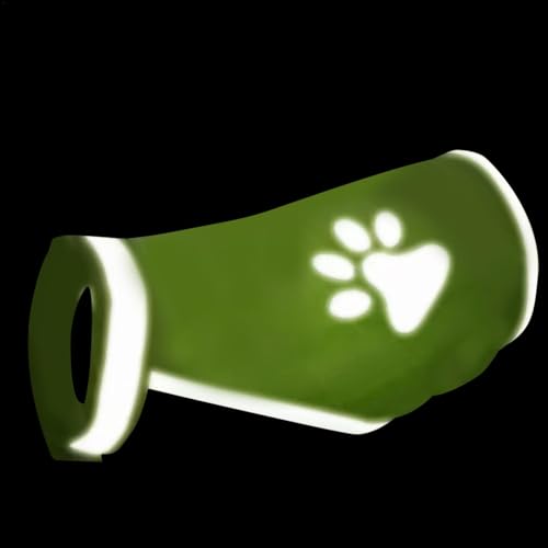 犬の安全反射ベスト、ペットの犬の反射ベスト - 安全犬用蛍光ペットベスト,高い視認性により犬の視認性を維持します。狩猟、訓練用の犬の足のパターンを備えた犬服です。