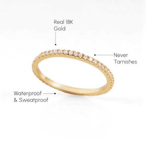 Mint & Lily 18k Gold Eternity Ring3