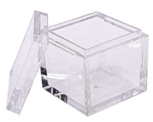 Image of 25pcs Acrylic Box Trays for 1 inch 25.4mm Element Cubes Clear Case Periodic Table Bracket for Elements Collections Science Education Displays