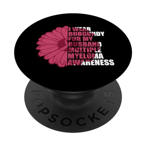 Me pongo borgoña para el mes de concientización sobre el mieloma múltiple de mi papá PopSockets PopGrip Intercambiable