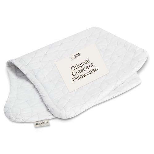 Coop Home Goods Original Crescent Pillowcase, King Size Pillow Cover for Memory Foam Pillows, Ultra Soft, Wrinkle-Resistant & Breathable Cases with Zipper, Lulltra Fabric Shell for Bed Pillow