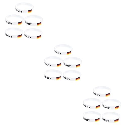 Pulsera de silicona con bandera de país STOBOK de 15 piezas para niños y jóvenes
