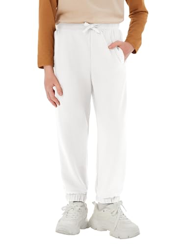 Haloumoning Boys Athletic Sweatpants Basic Elastic Waist Joggers Active Pants with Pockets 5-14 Years