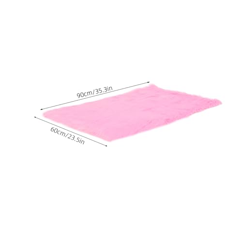 Alfombra de purpurina y peluda rectangular para cabecera de dormitorio infantil HOMOCONO 4