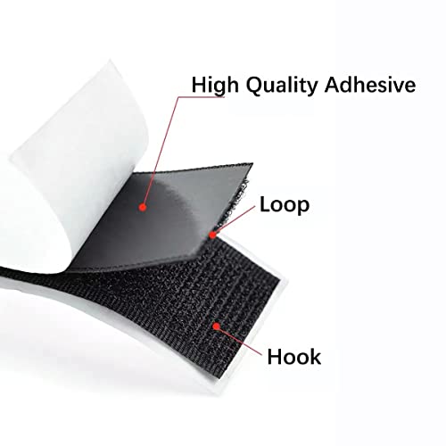 30 Pcs Hook and Loop Tape 50 x 100mm Strong Self Adhesive Velcro Tape Heavy Duty Double Sided Sticky Velcro Strips Tape Pad Suitable for Home Walls Floor Plastic Metal Glasses Industrial