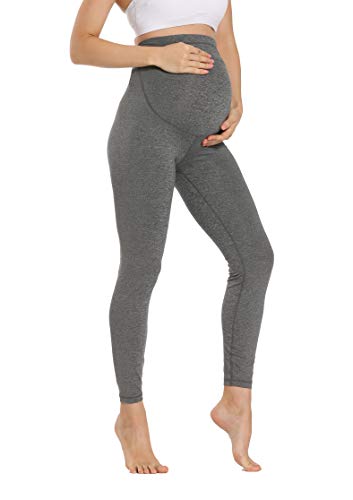 V VOCNI Leggings de maternité pour femme - Vêtements de maternité extensibles pour femme - Gris - X-Large Cover