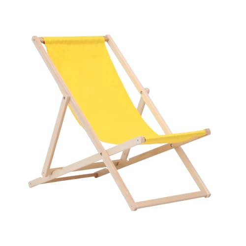 BAS Tumbona Plegable de Madera de Haya Maciza