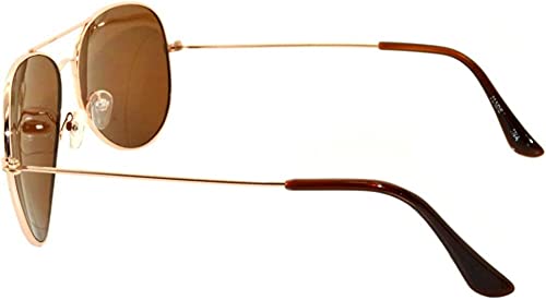 Stylish Fashion Aviator Brown Lens Sunglasses Gold Metal Frame3