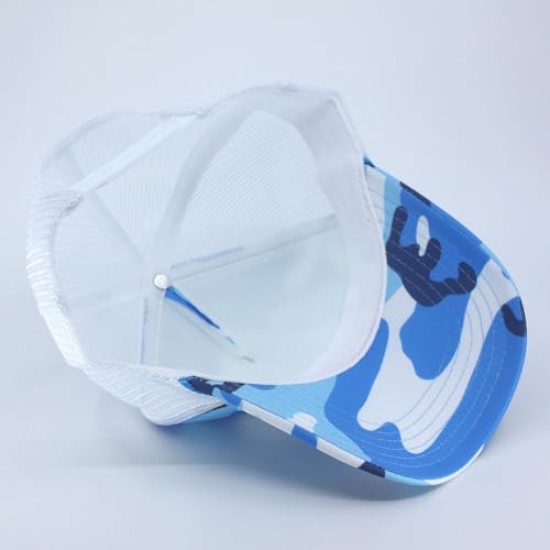 Image of The Vintage Year High Crown Foam Mesh Camouflage Trucker Hat Baseball Cap