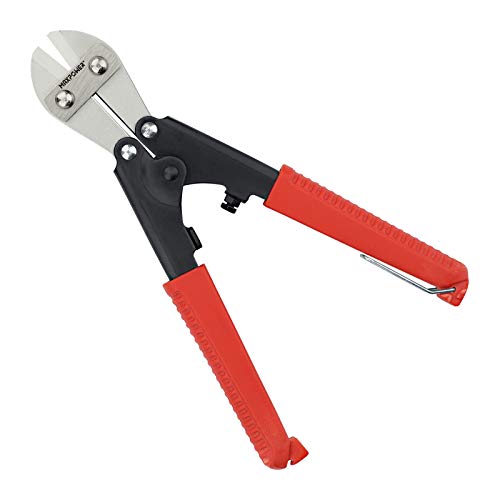 MAXPOWER Mini Bolt Cutter 8-Inch, Multi-Functional Portable Bolt Cutter with PVC Ergonomic Grip