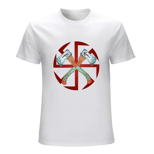 MAIZHECLUB Eertudwwh Hatchet-T-Shirts-For-Men-K-Kolovrat-Pattern-Novelty-100-Cotton-Tee-Shirt-Round-Neck-Short White S