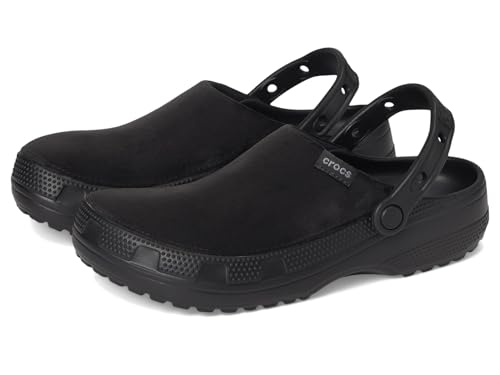 Crocs Unisex-Adult Classic Crafted Canvas Clogs for Men and Women, Black Velvet, 7 UK Men / 8 UK Women