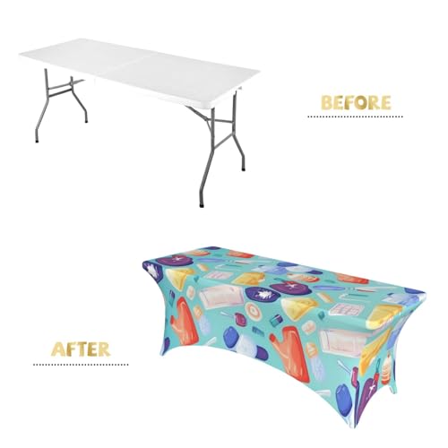 Nappe de table imperméable et infroissable en spandex dégradé 1,8 m - 3