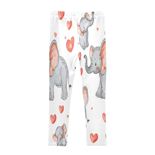 Toddler Girls Leggings Printed Yoga Pants Leggings Love Heart Elephant for Kids2