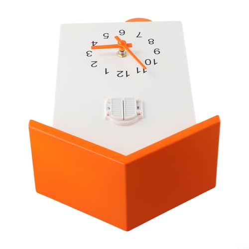 Reloj de pared cucú moderno FABULETTA blanco y naranja miniatura 6