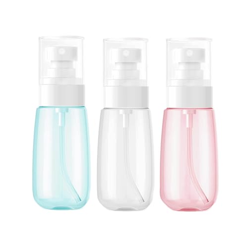 ASIRYVA Mini-Sprühflaschen, 60 ml, feiner Nebel, Reise-Sprühflasche, kleine Sprühflasche, Reise, für Wasser, ätherische Öle, Parfums, Blumenwasser, Insektenschutzmittel, Reinigungssprays, 3 Stück