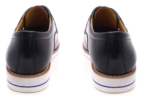 Santimon Mens Derby Formal Dress Suit Oxfords Shoes Genunie Leather Wingtip Brogues Modern Shoes Men's Fashion Business Casual Prom Wedding Tuxedo Shoes for Men4