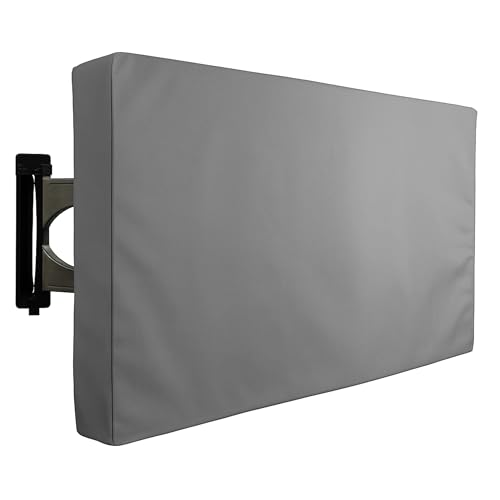 KHOMO GEAR Outdoor TV Cover Universal Weatherproof Protector for 40-42 Inch TV - Fits Most Mounts & Brackets, Grey (VC-tv-cover-40-grey)