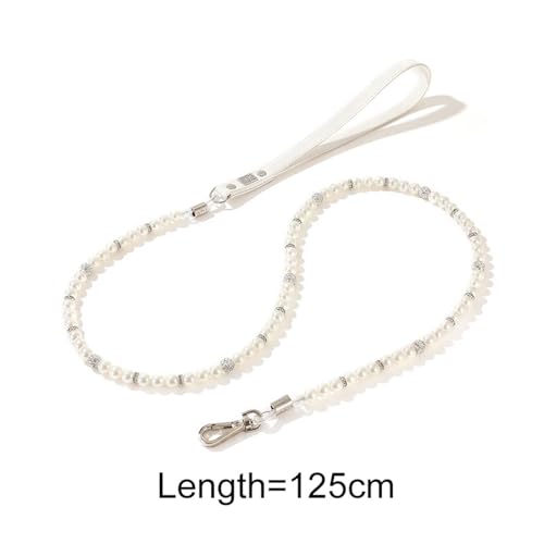 Collier de perles réglable ensemble pour chien cuir strass S