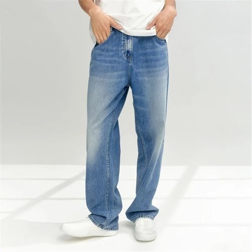 Men’S Loose-Fit Straight-Leg Soft Denim Pants with Casual Jean Style3