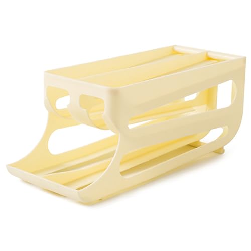 Yiohejy Soporte para huevos para, grande, automático, de 3 niveles, dispensador de yogur, para mostrador de frutas, cocina, camping, pollo, viajes, hogar, bebida, alimentos, yogurt