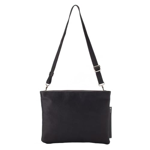 [豊岡鞄] TOTTE シュリンクサコッシュ MBC018 ブラック/本革 ショルダーバッグ クラッチバッグ 2way 軽量 バッグ カバン サコッシュ レディース メンズ