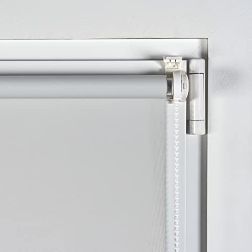 Estores Basic - Tenda oscurante, avvolgibile senza viti, ideale per finestre, grigio chiaro, 60 x 180 cm