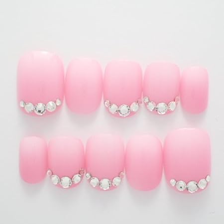 Amazon Co Jp Dinaネイル ピンクベースにホワイトグラデ レギュラーポイントm 番 ネイルチップ ドラッグストア