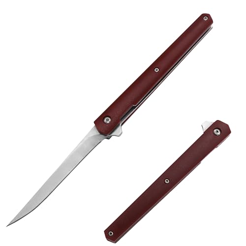 Carimee Folding Knife 3.8" Curved Clip Point Blade, High