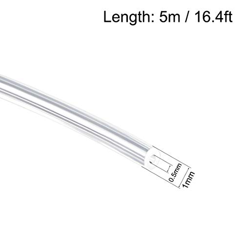 uxcell silicone tubing 05mm13234 id x 1mm od 16ft5m silicone rubber tube air hose water pipe clear