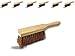 Balayette brosse en fibres naturelles de coco | Lot de 6 | Manche court en bois | Longueur 29 cm | Produit écologique | Poussière sable terre plâtre ciment cendres cheminées barbecues | Kibros 2155x6