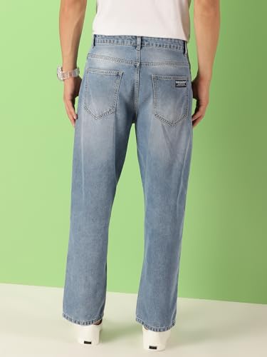 Image of THIRD QUADRANT Baggy Jeans for Men || Khaki Jeans || Jean Pant for man (in, Numeric, 30, Regular, Khakhi)
