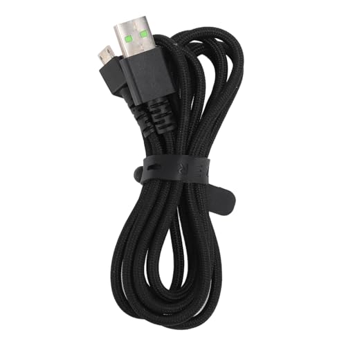 Cuifati Câble de Chargement pour Naga Pro pour DeathAdder V2 Pro pour Viper pour Basilisk Uitimate, Cordon de Chargeur de Souris Micro USB tressé en Nylon de...