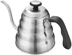 Chaleira Inox 1,2L com Bico de Ganso e Termômetro Integrado para Café Coado e Método Barista