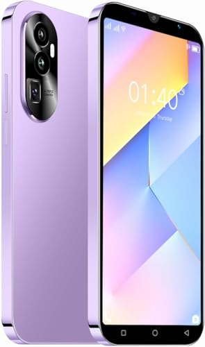 QrZrQ Unlocked Smartphone Barato, Pantalla de 5,0 Pulgadas 16GB ROM 3G Network Teléfono con Doble SIM y Doble Cámara (Rino10-Purple)