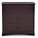 Delta Children Sutton 3 Drawer Dresser with Changing Top, Espresso Java