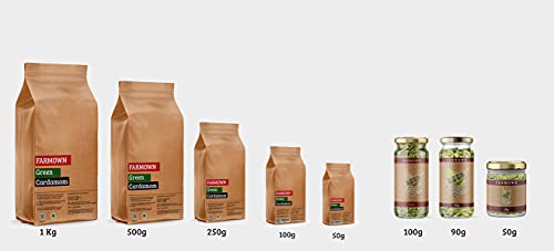 FarmOwn Green Cardamom Elaichi Big Bold 8MM Pouch (100 Grams)